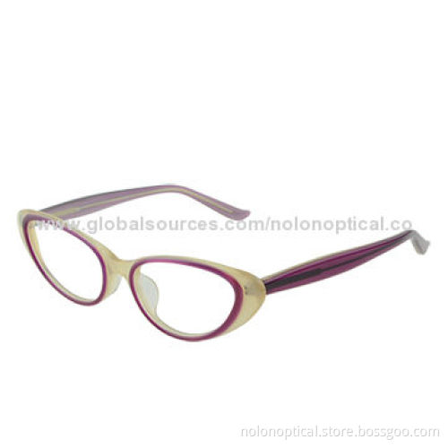 Fashion cat shape acetate retro eyeglass frames, logo can be printed